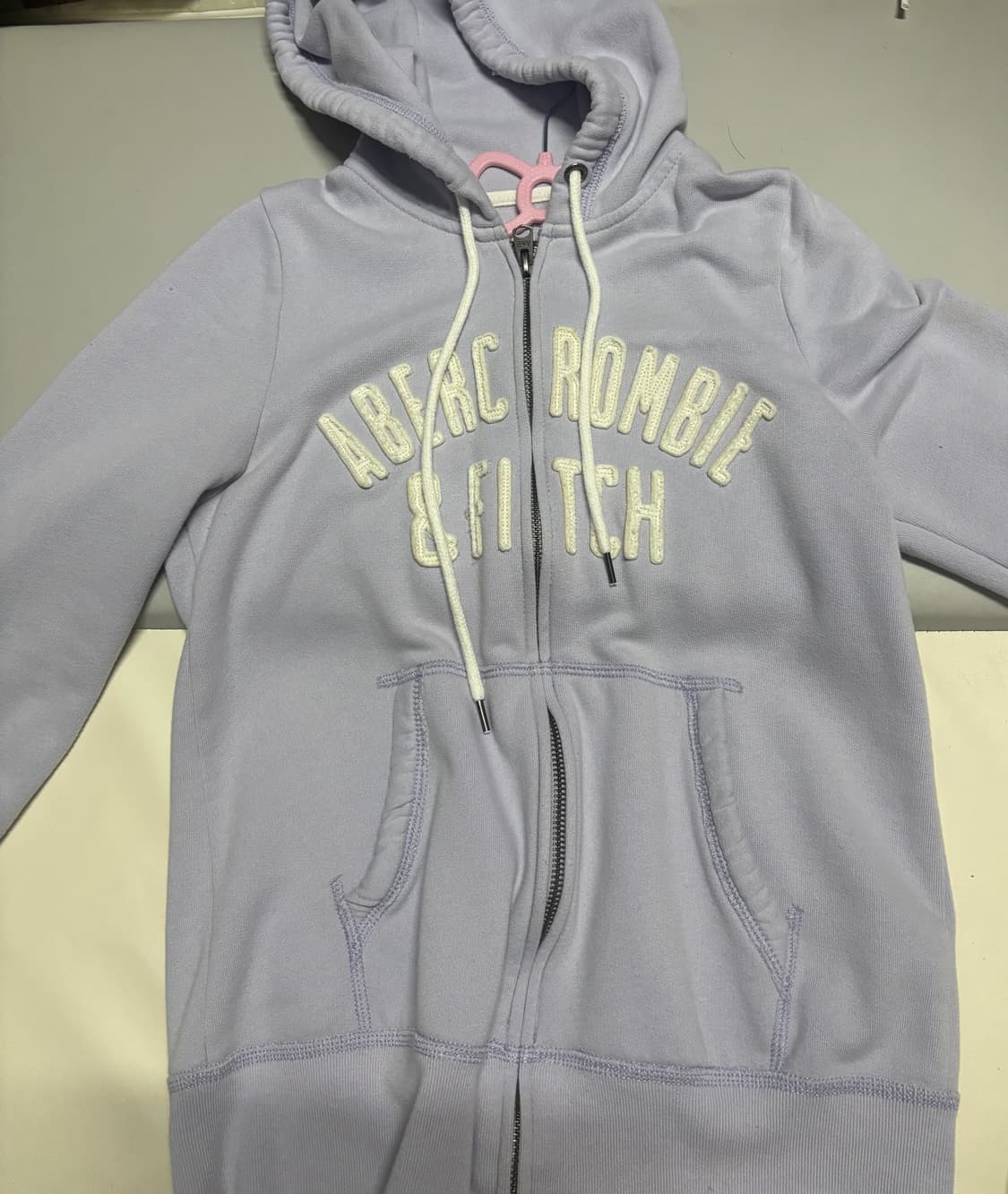 (유일매물)아베크롬비 대대장 연보라 후드집업 상품이미지2