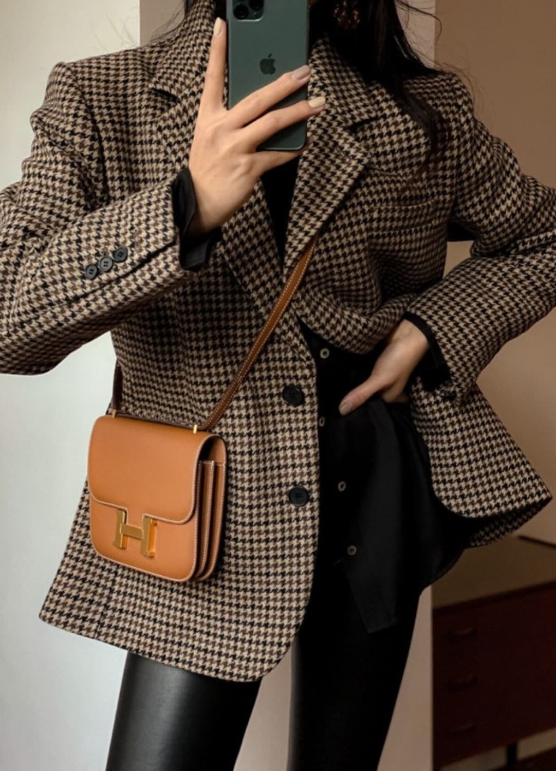 페이퍼문 하운드투스체크 울블레이저 체크쟈켓 상품이미지2