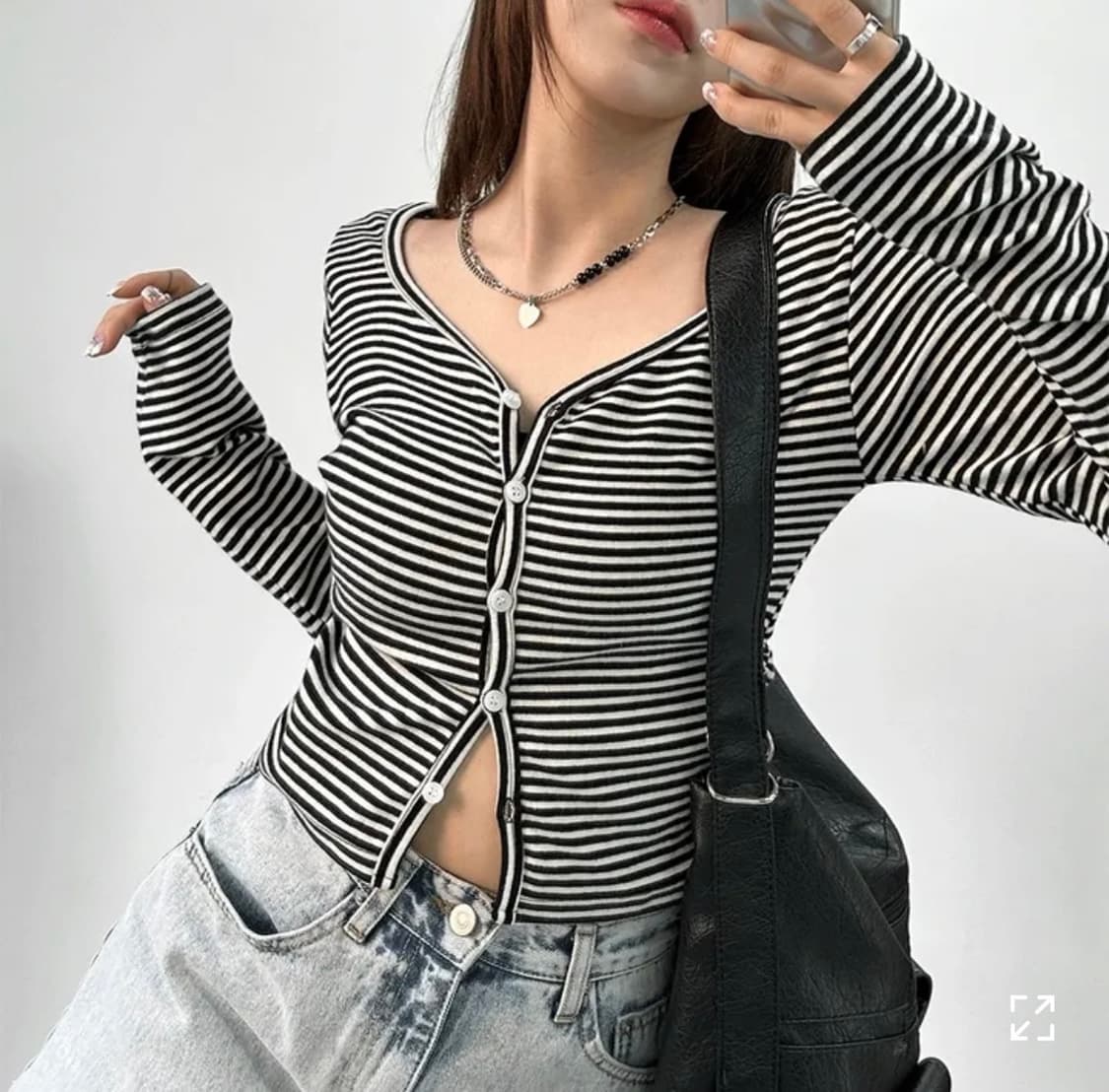 아쿠비클럽 cardigan _ 블랙 상품이미지2