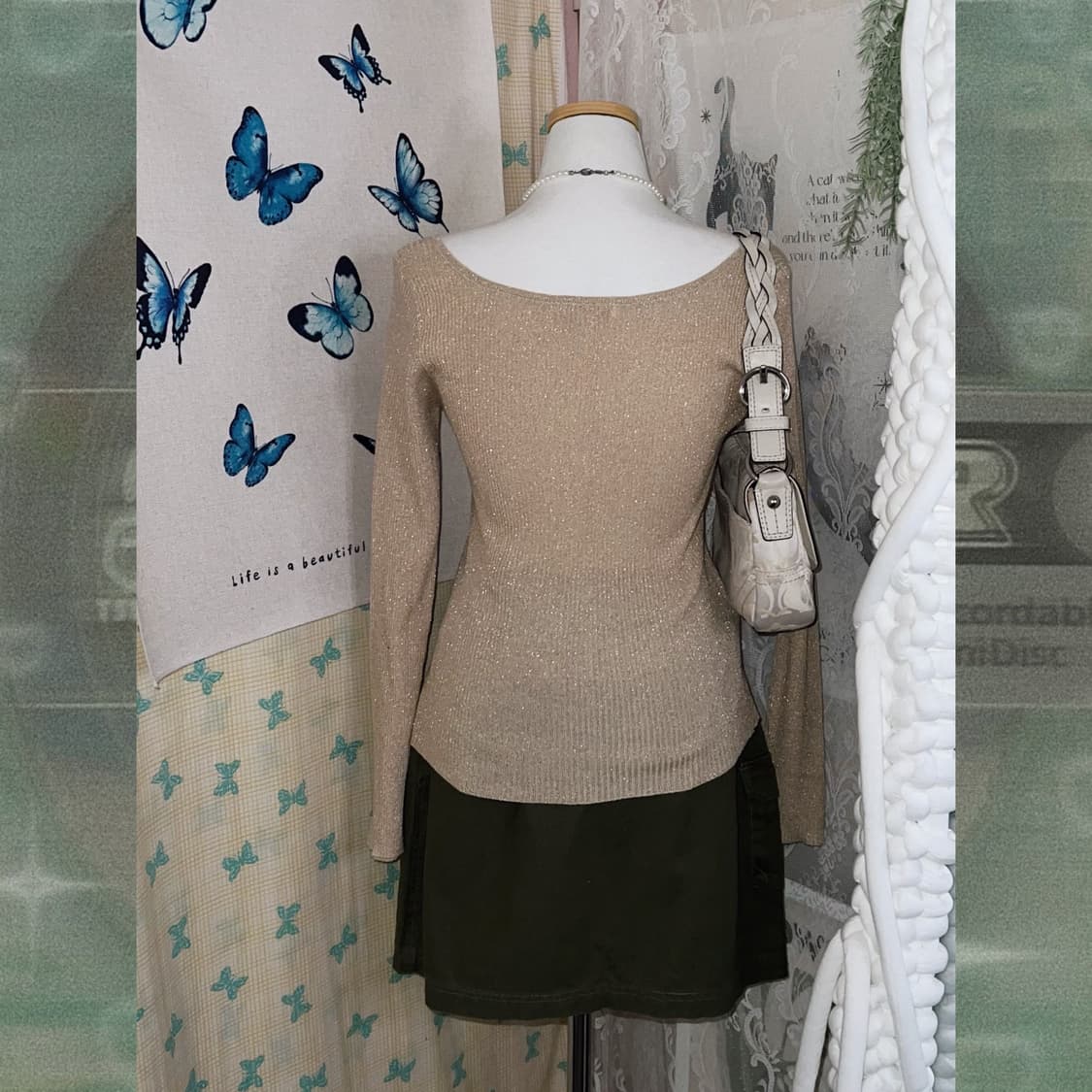 베이지 유넥 투웨이 집업 티셔츠 상품이미지7