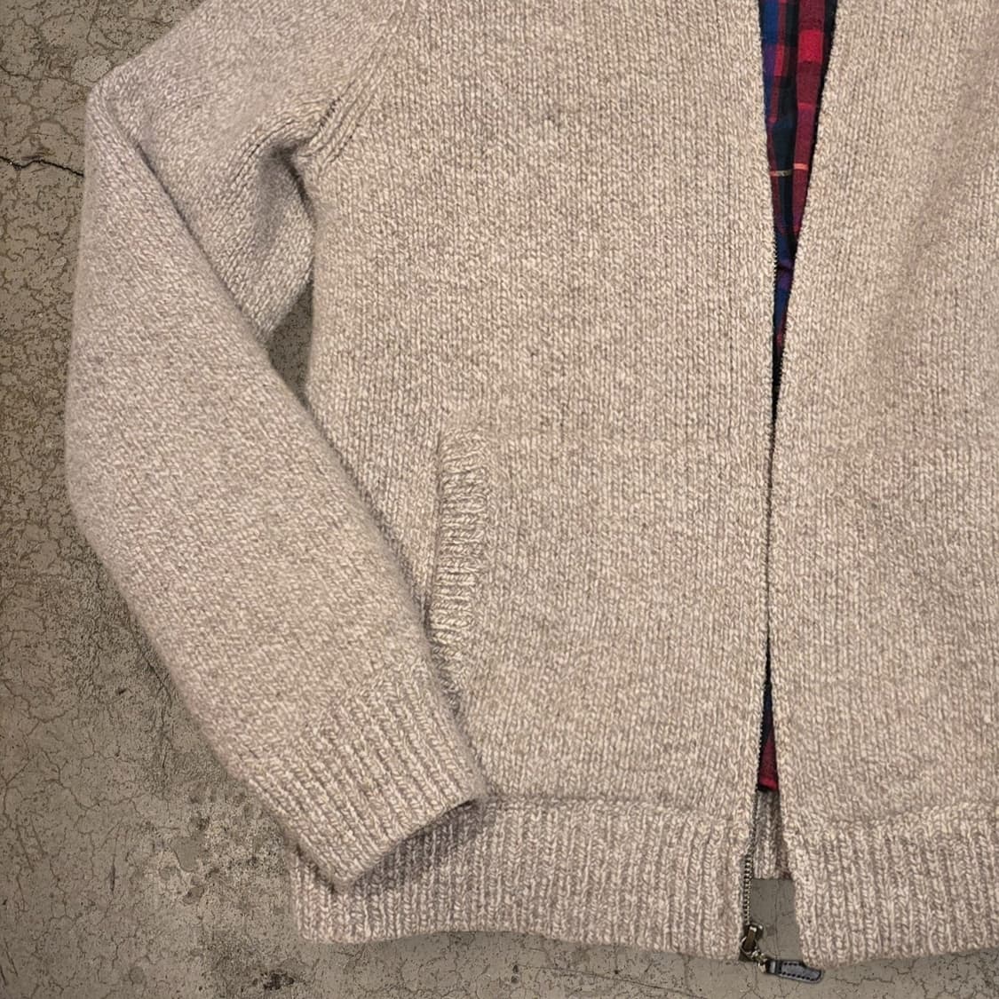 90s L.L.Bean 램스울100% 풀집 니트 스웨터 상품이미지4