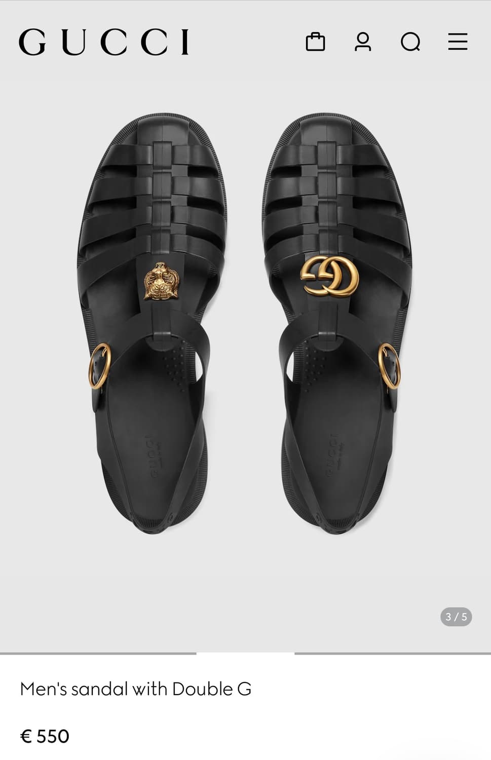 GUCCI 구찌 더블G 남성 샌들 265 상품이미지1