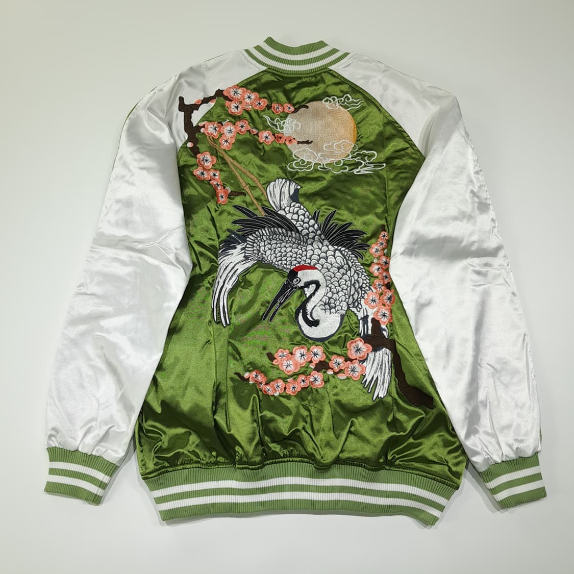 CL932 [새상품] XL ROGUE 00s 새틴 학자수 올리브 스카잔 상품이미지5