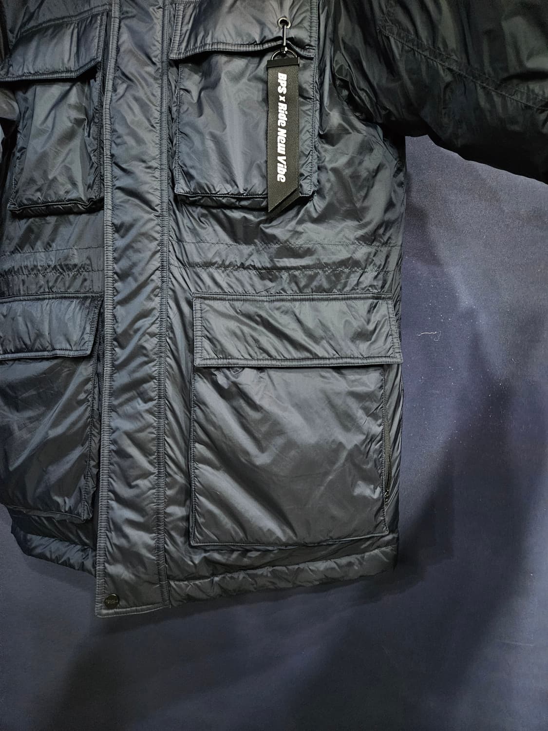 빈폴 네이비 남성 105 덕다운 하프 야상패딩  상품이미지6