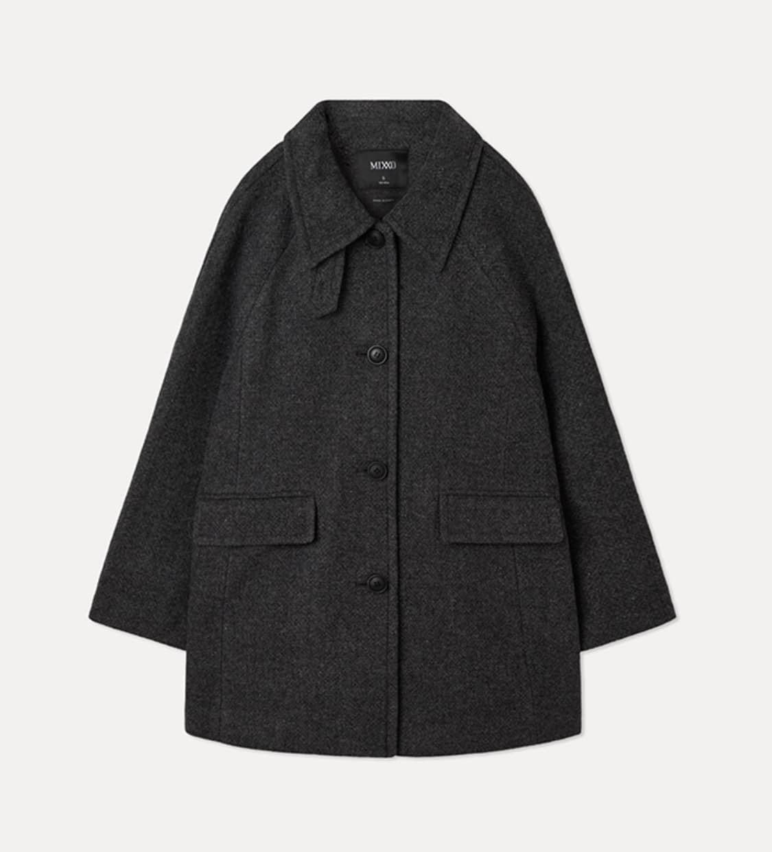 MIXXO 울 블렌디드 스탠카라 하프코트 상품이미지1