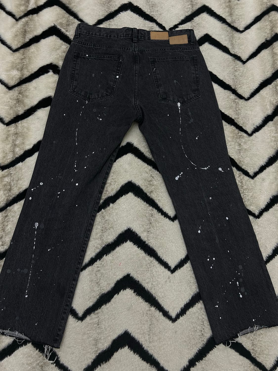 [32]토니웩 페인팅 Ankle 데님팬츠/흑청 상품이미지2