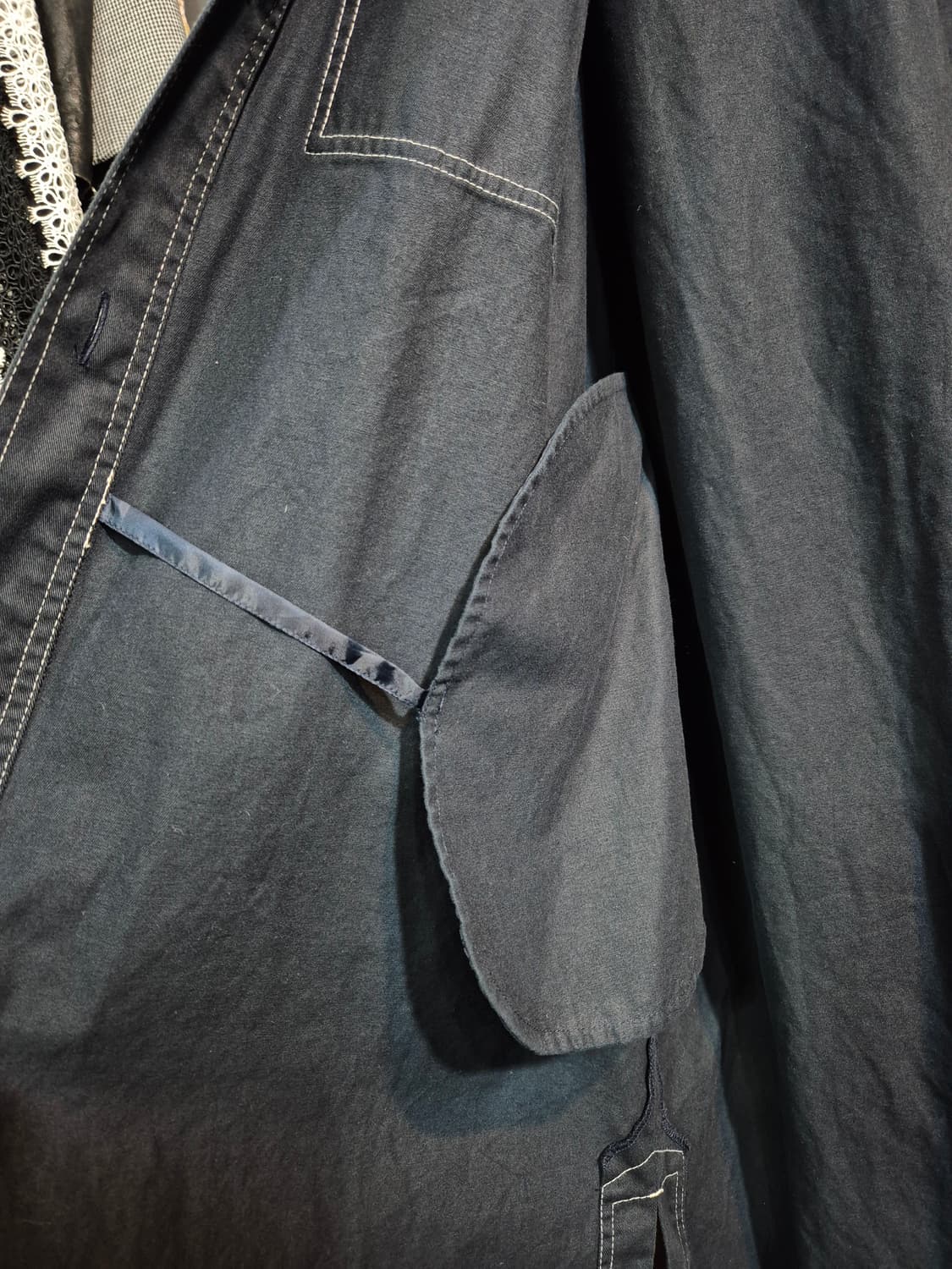 스튜디오톰보이 데님 배색 롱 셔츠 원피스 프리사이즈 상품이미지7