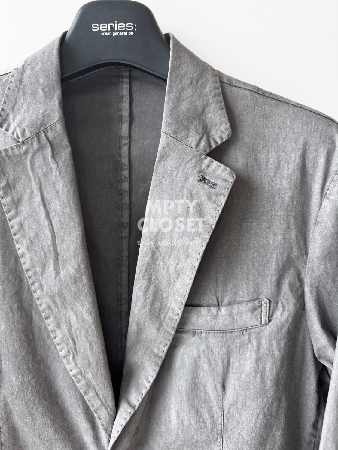[105] 시리즈 코튼 린넨 가먼트다잉 블레이저 자켓 라이트그레이 상품이미지3