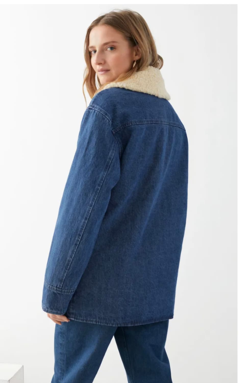 앤아더스토리즈 데님 시어링코트 상품이미지8