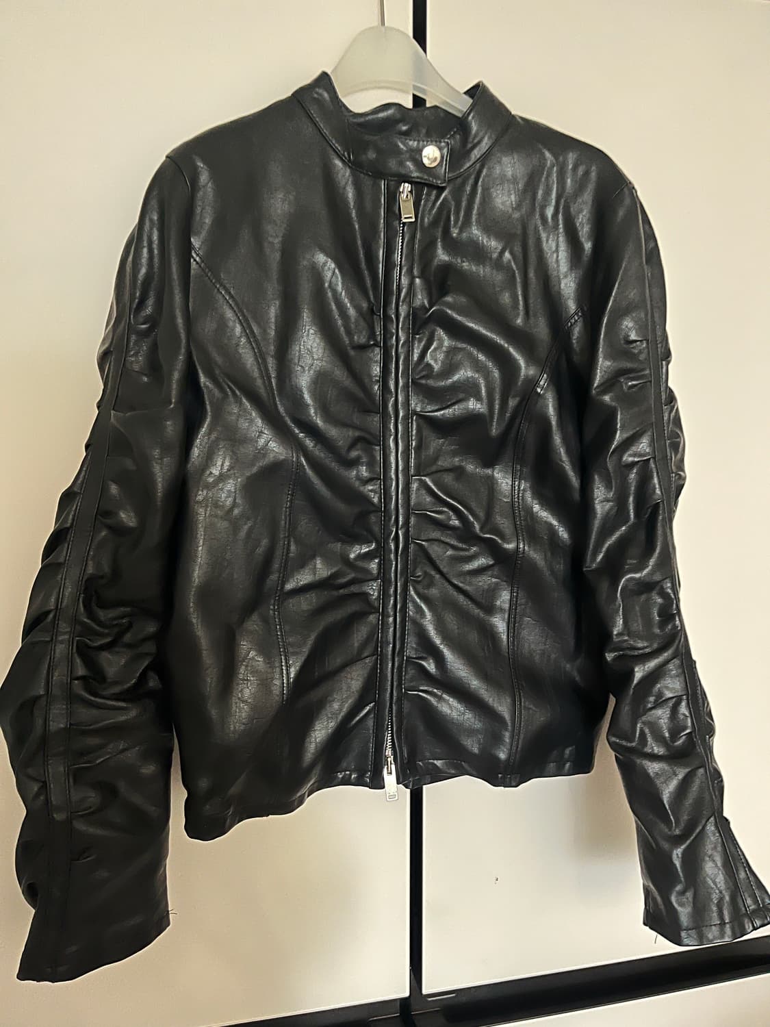 나체 블랙 레더 자켓  상품이미지2