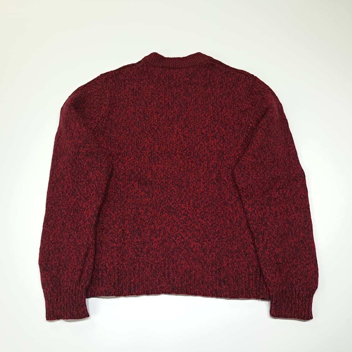 CL069 엘엘빈 램스울 보카시 버건디 니트 스웨터 상품이미지6