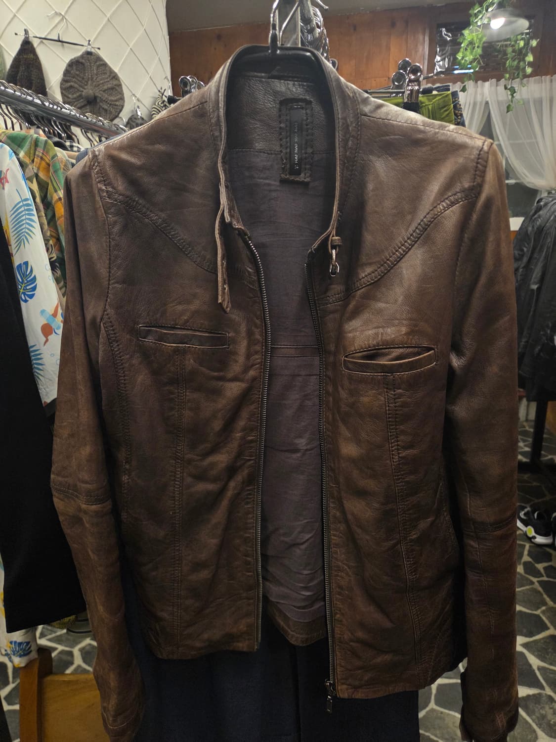 nafnaf 빈티지 램스킨 레더자켓 34사이즈 상품이미지1