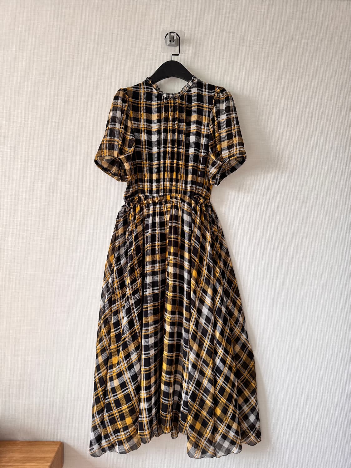 새상품 JUST 체크 롱 원피스 XS(55사이즈,44가능) 상품이미지6