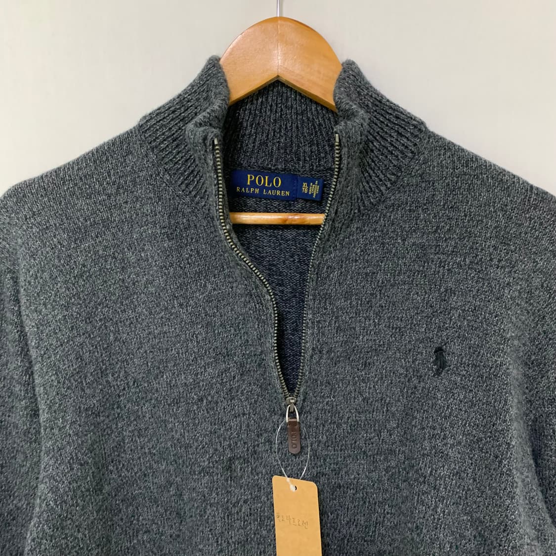 폴로 랄프로렌 반집업 하프집업 니트 스웨터 차콜 XL 남녀공용 상품이미지3