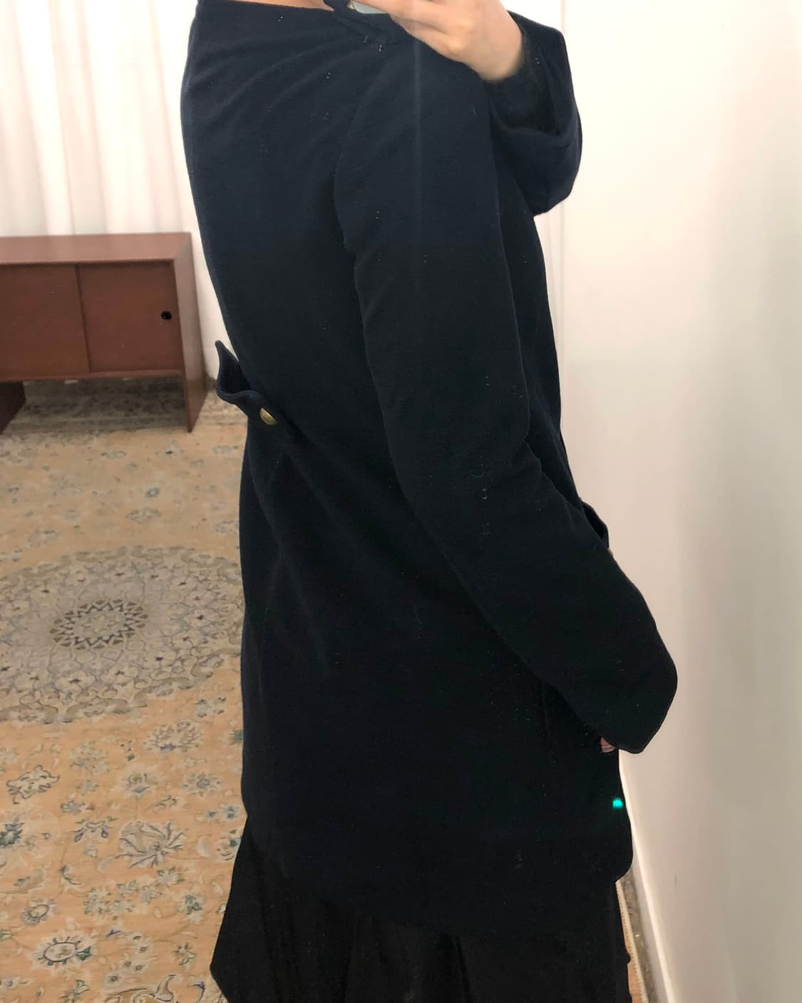 네이비 나폴레옹 롱 코트 상품이미지5