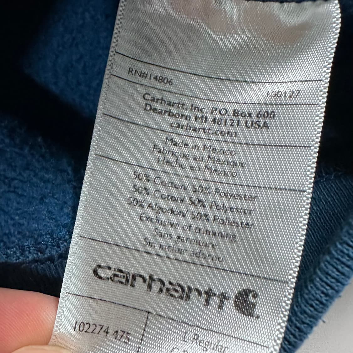 칼하트 코튼 스웻 집업   상품이미지6