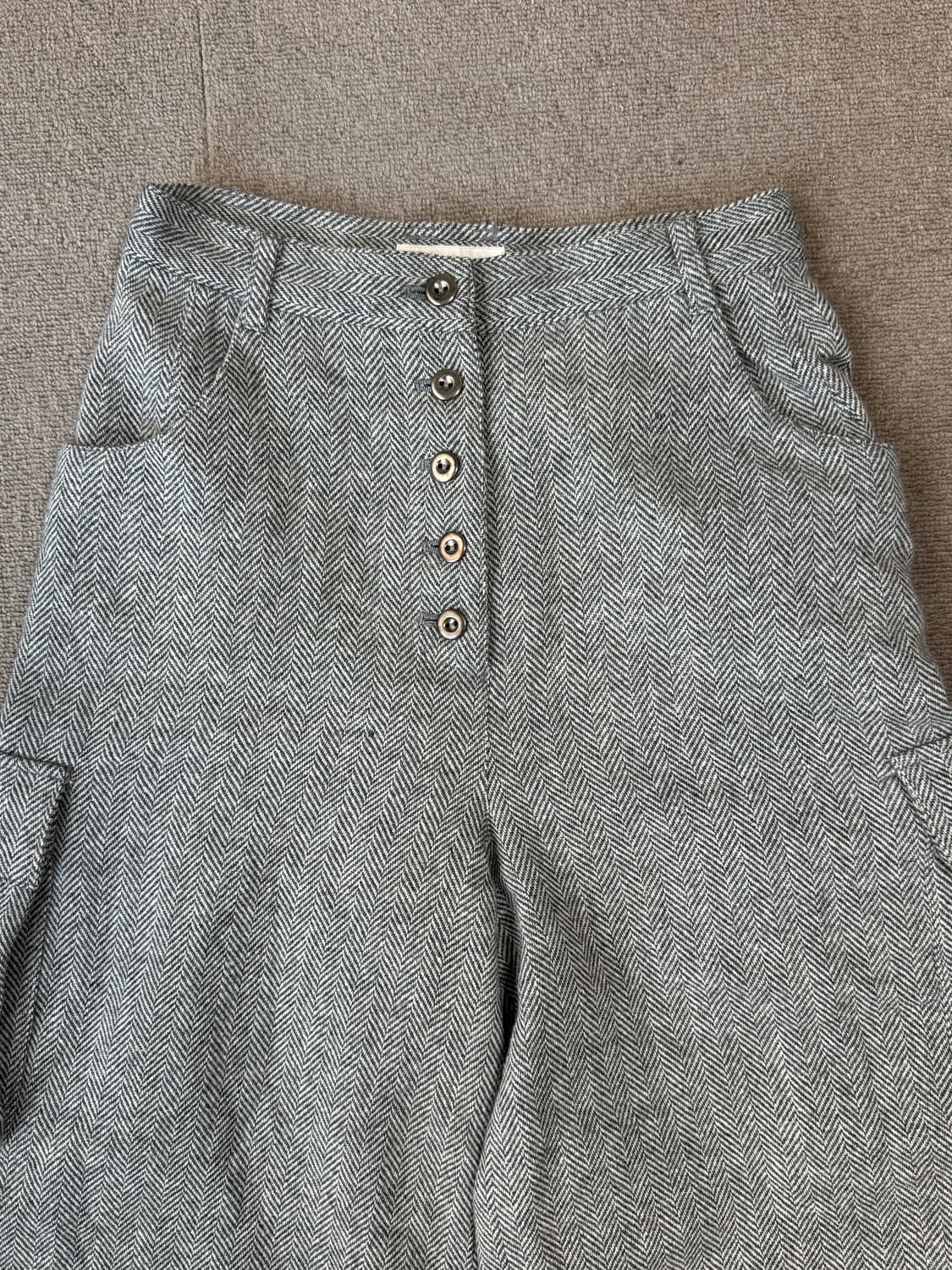 헤링본 울 카고팬츠 상품이미지2