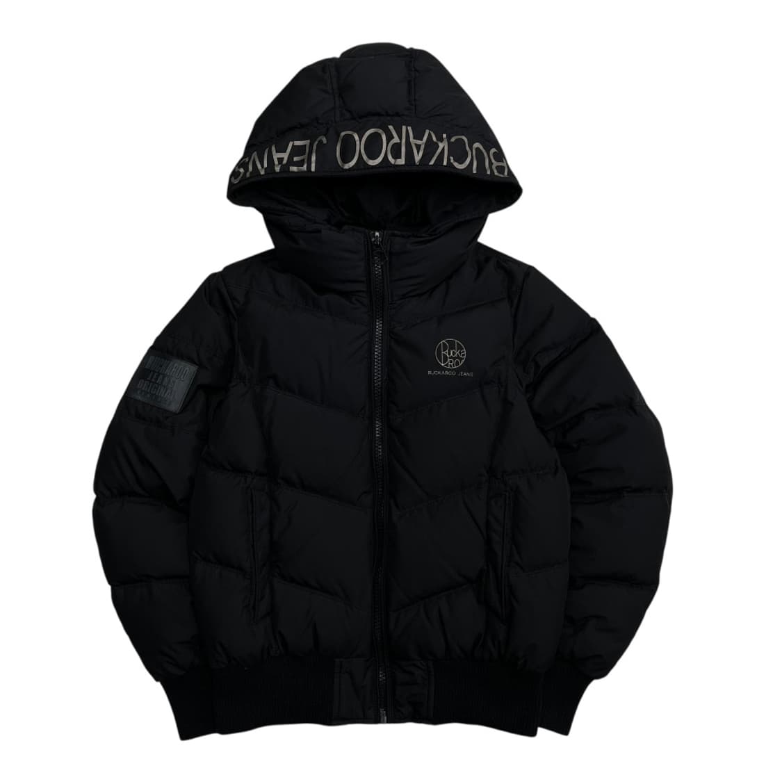 버커루 사이드패치 블랙 후드패딩 S 상품이미지3