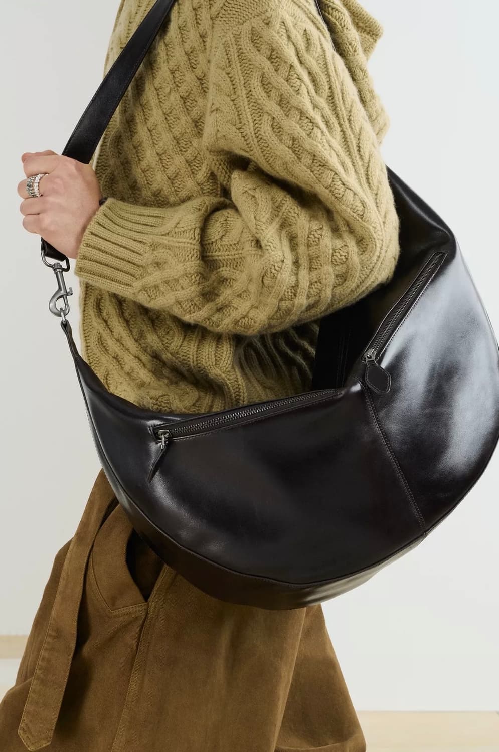 (매물x) 자라 sprls 카우레더 브라운 크로스백 상품이미지1