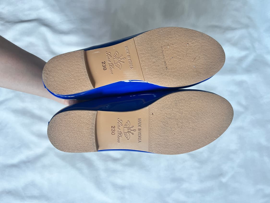 Glossy blue flat shoes 상품이미지6