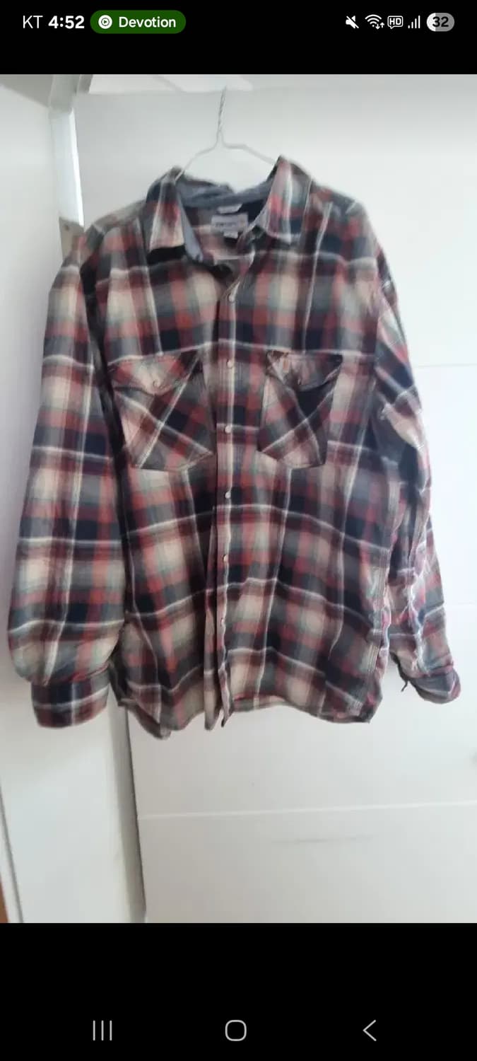 칼하트 빈티지 체크셔츠 릴랙스핏 XL 상품이미지2