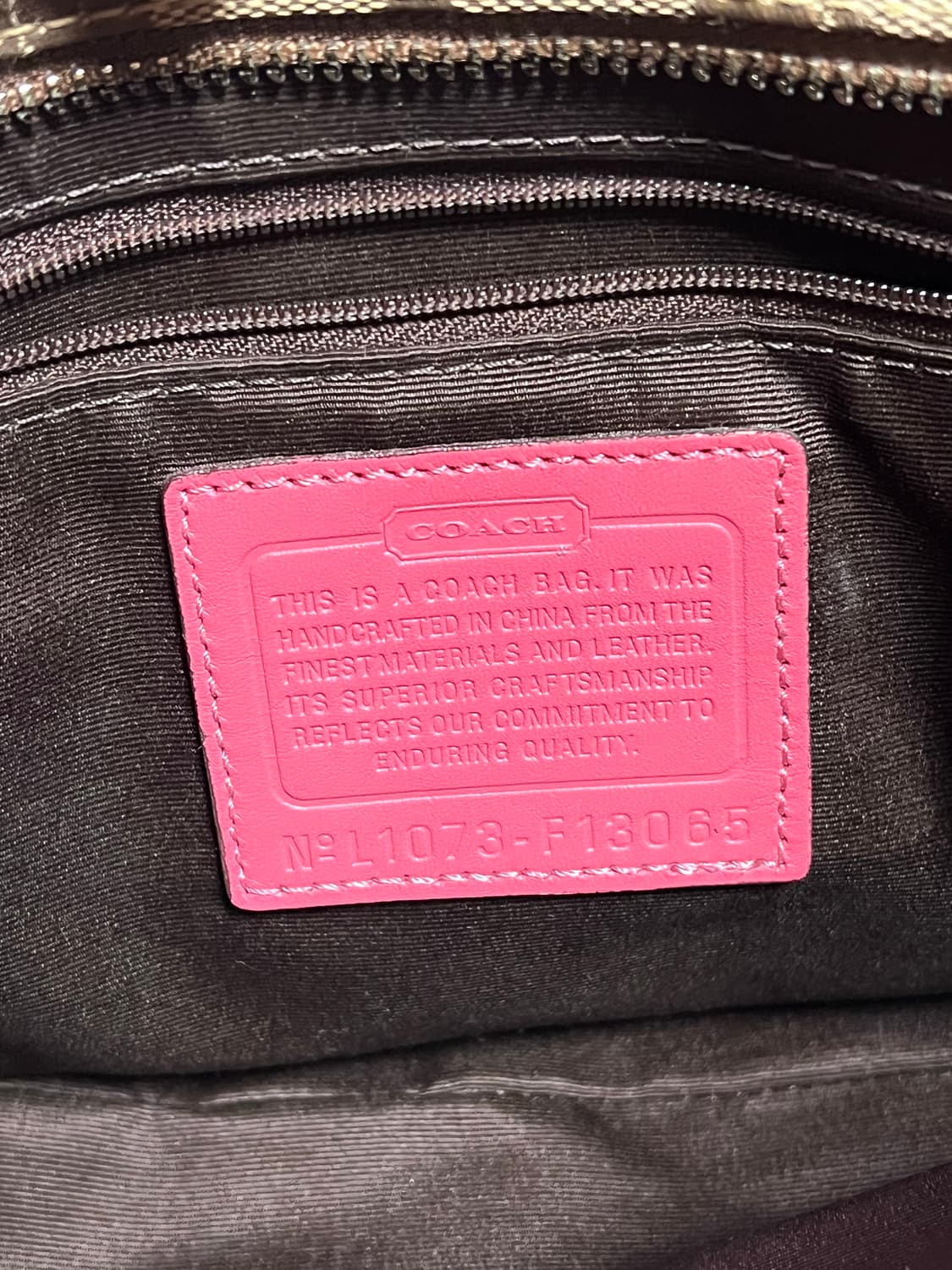 90s coach 햄튼 시그니처 캔버스 레더 브레이드 핑크 사첼백 상품이미지9