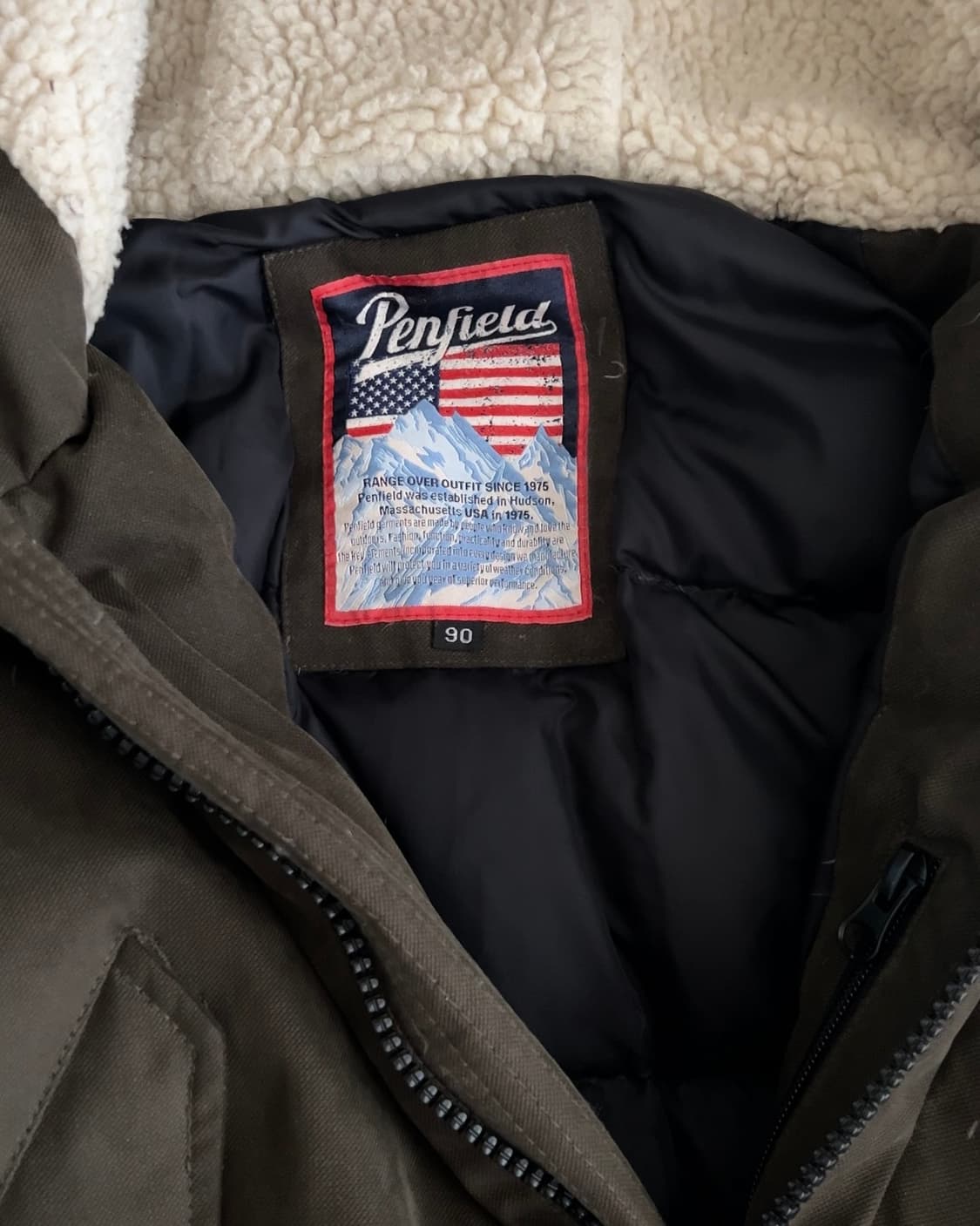 펜필드 아메리칸 후삭 덕다운 패딩 자켓 90 상품이미지4