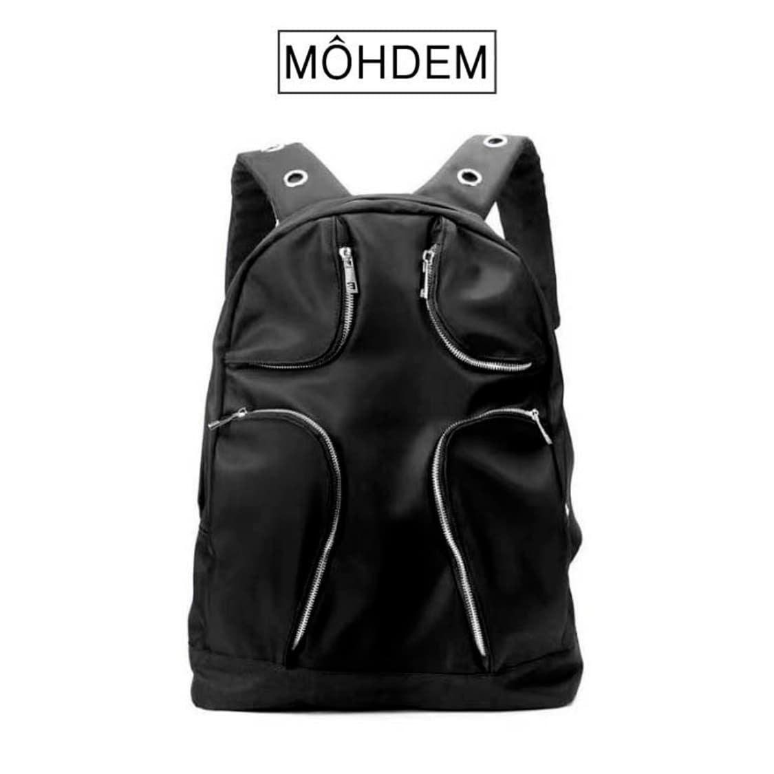[Unisex] 크로스 지퍼 아일렛 백팩 대용량 배낭 상품이미지2