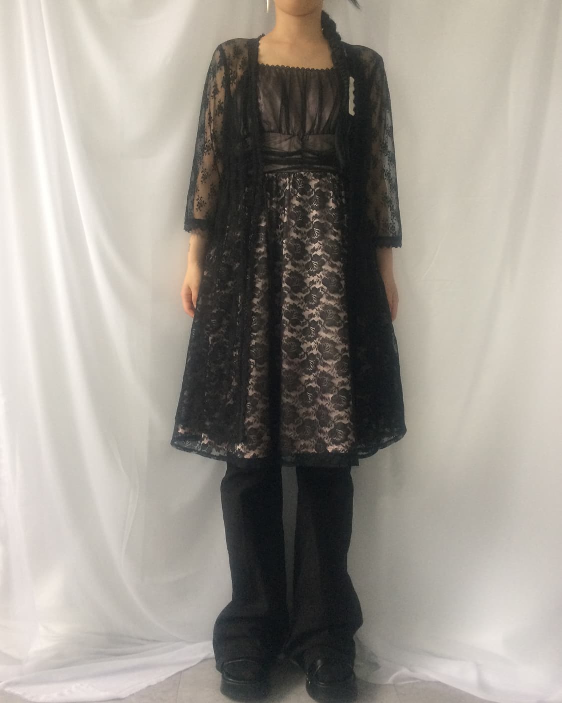 Lace see through long cardigan 상품이미지7