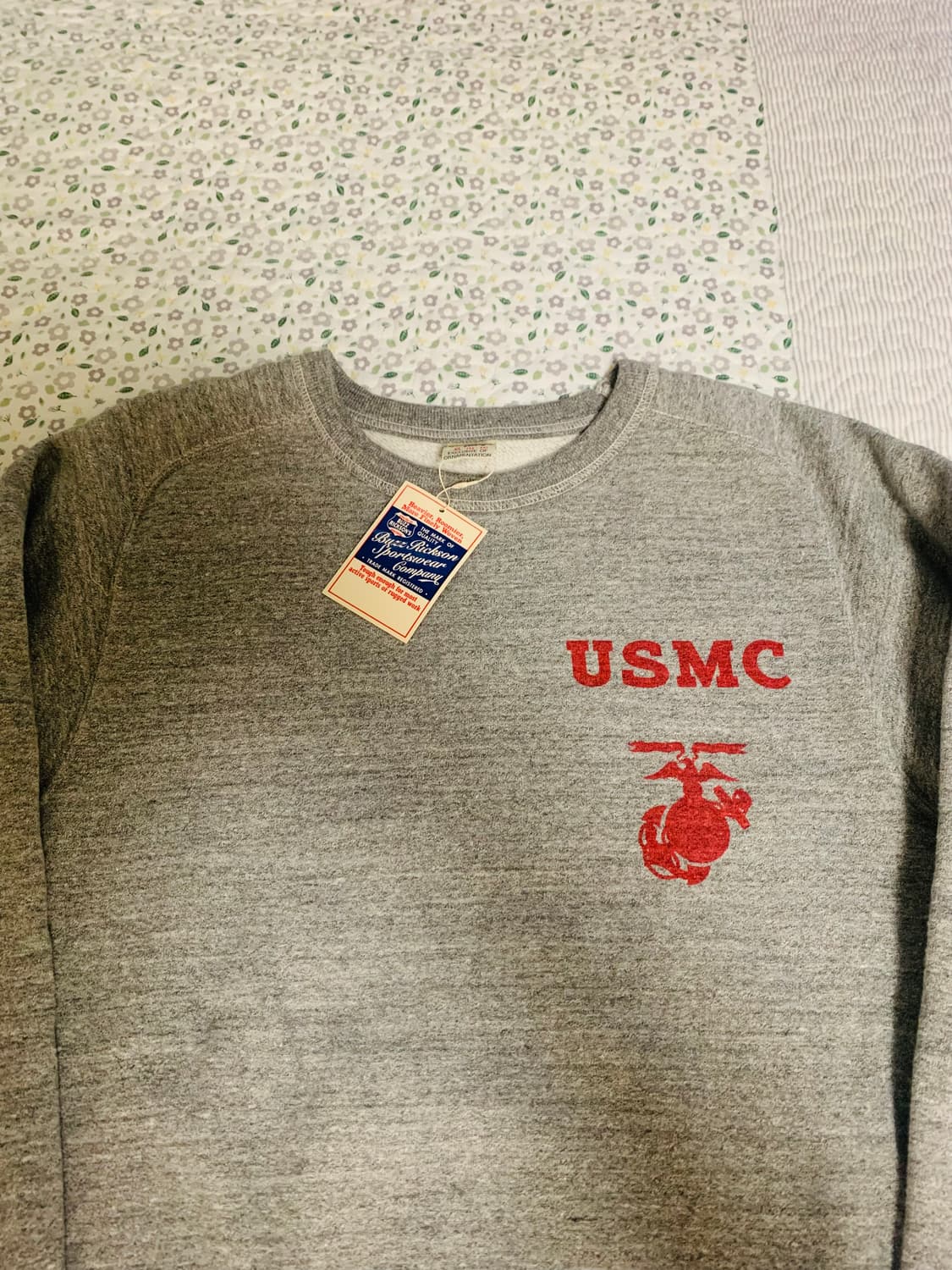 [XL] 버즈릭슨 BR69456 프리덤 슬리브 스웻셔츠 헤더그레이 상품이미지2