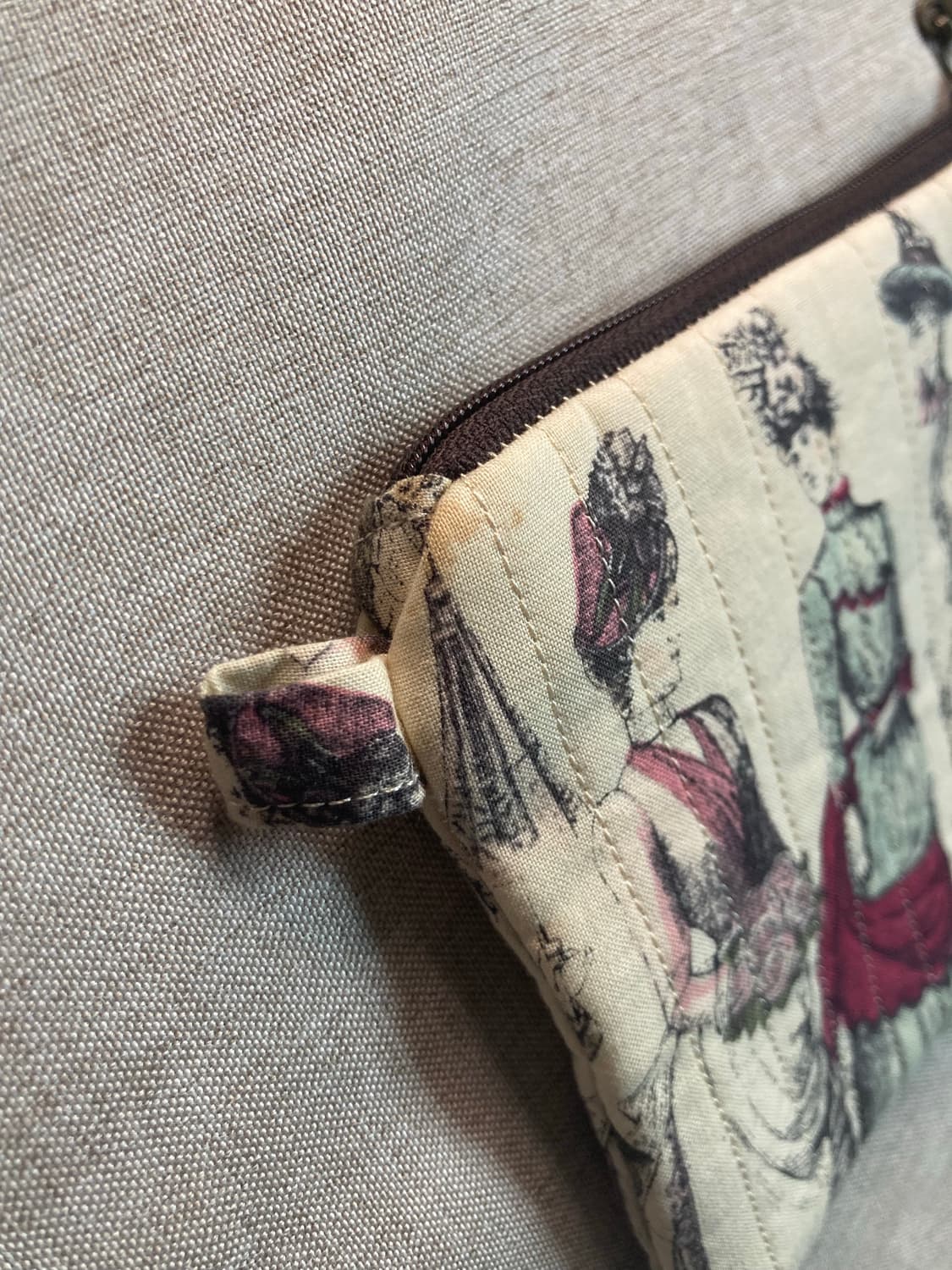 빈티지 패션 일러스트 사각 파우치 상품이미지4