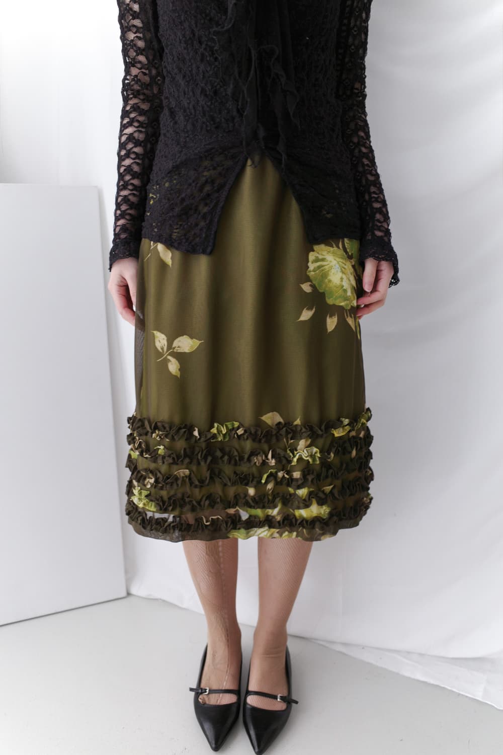 oilily) flower fril skirt 상품이미지4