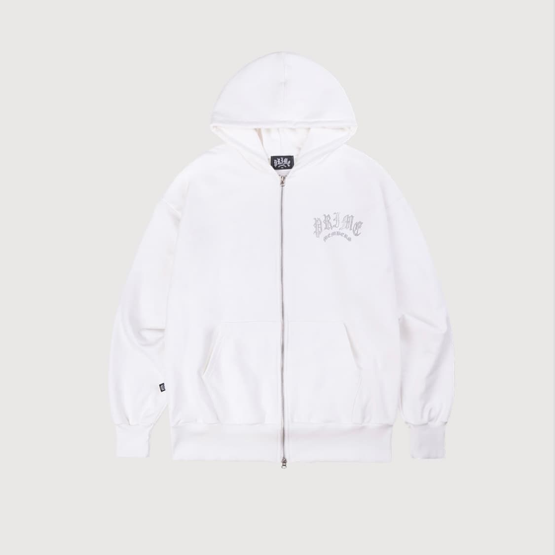 프라임멤버스 후드집업 Rhinestone Zip-Up White 상품이미지1