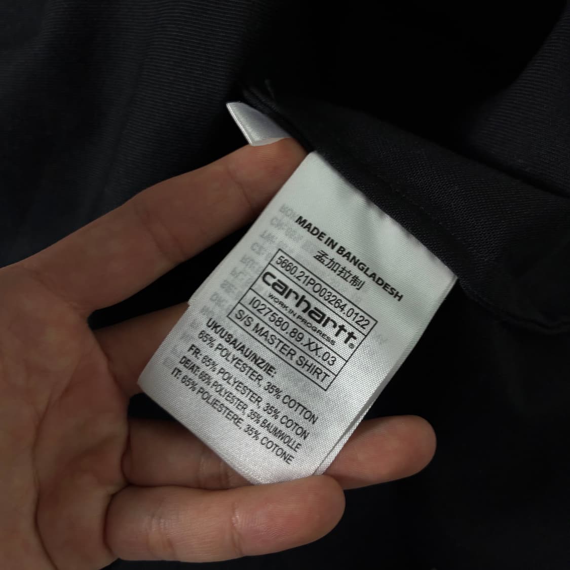 Carhartt  칼하트 WIP 블랙 포켓 반팔 워크 셔츠  상품이미지5