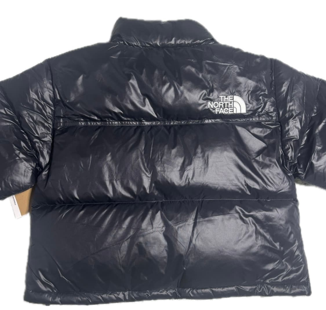 노스페이스 여성 숏패딩 유광 블랙 L 새상품  상품이미지3