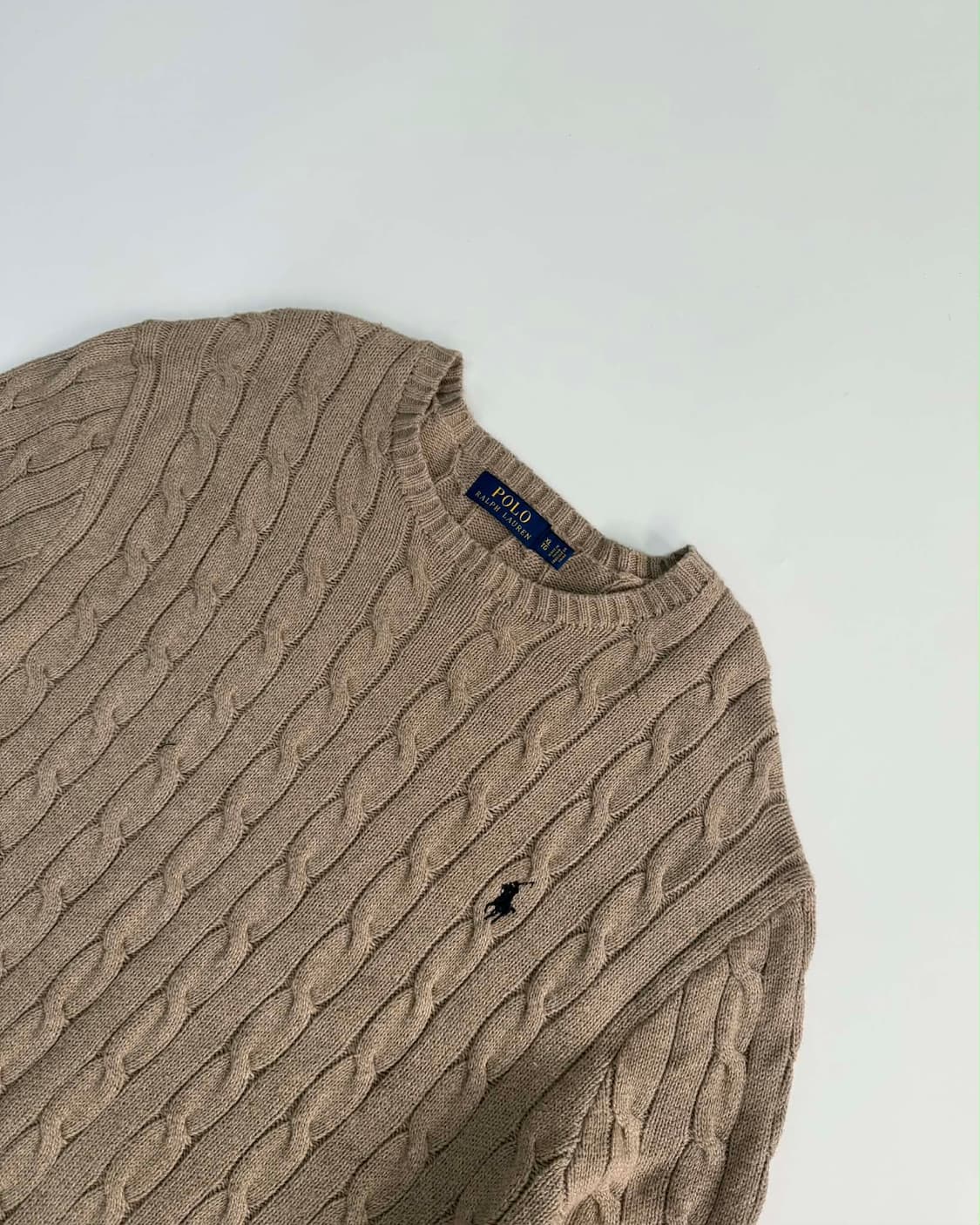 [XL] 폴로 랄프로렌 신형 베이지 케이블 니트 스웨터 상품이미지7