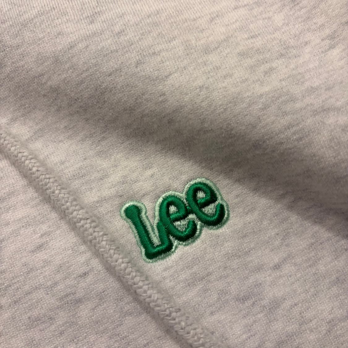 [M] Lee 리 로고 스웻 후드집업 그레이 C636 상품이미지4