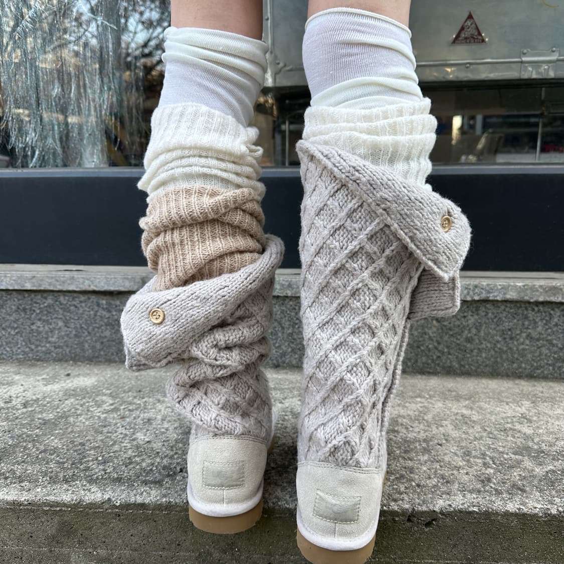 00s 크리스 크로스 니트 카디 어그 부츠 상품이미지8