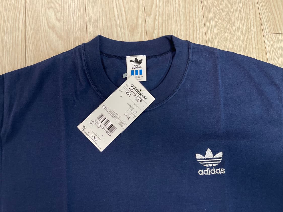 아디다스 90s 올드 로고 숏 슬리브 티셔츠 네이비 1990 상품이미지2