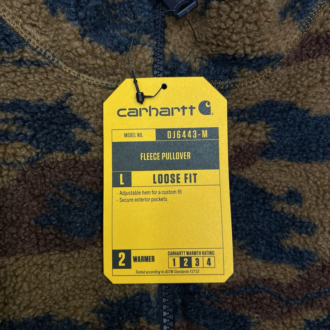 칼하트 플리스 하프 집업 플리스 자켓 카모 상품이미지3