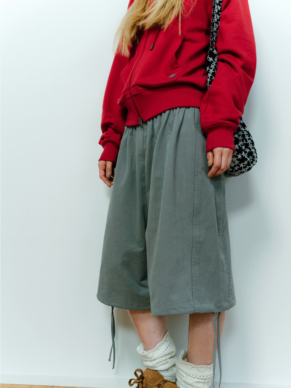 코이세이오 038 라인 코튼 숏츠 그레이 상품이미지2