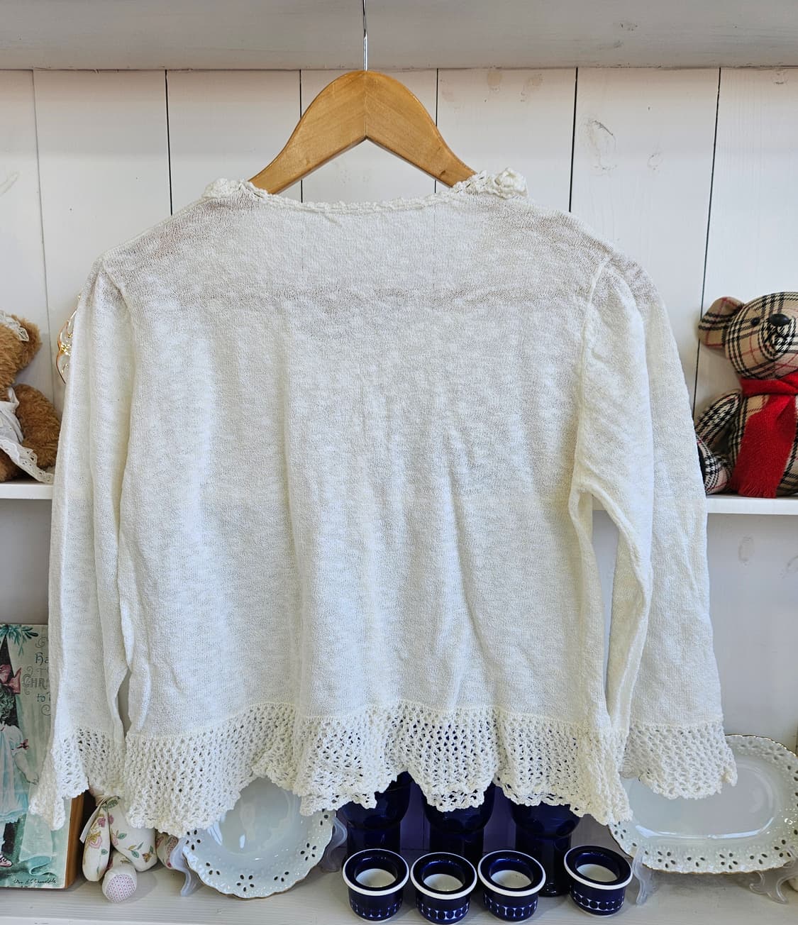 플라워 레이스 니트 가디건 상품이미지5