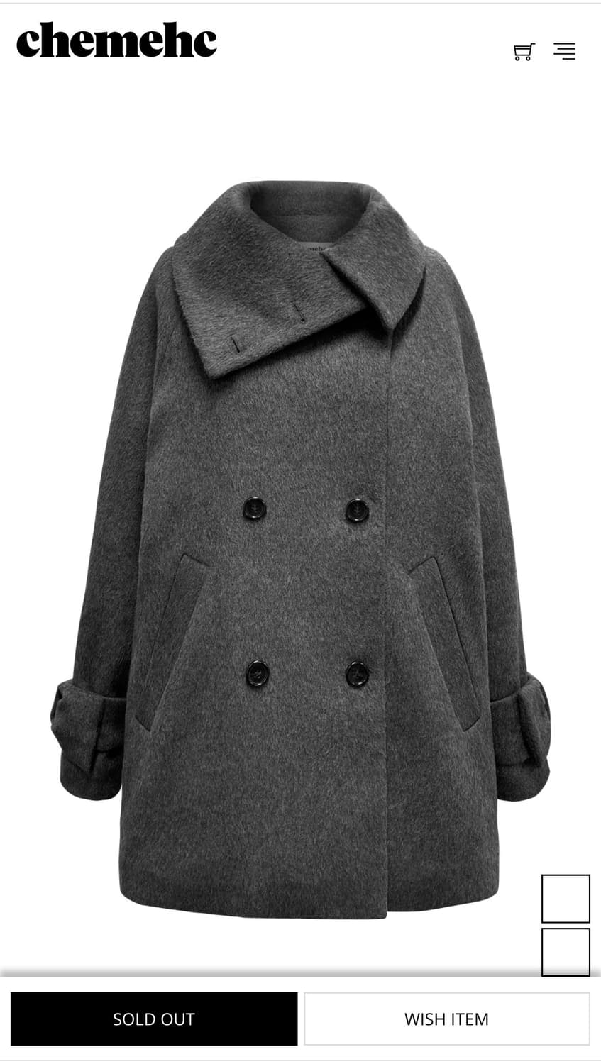 체메씨 FOG WOOL COAT (GRAY) 상품이미지1