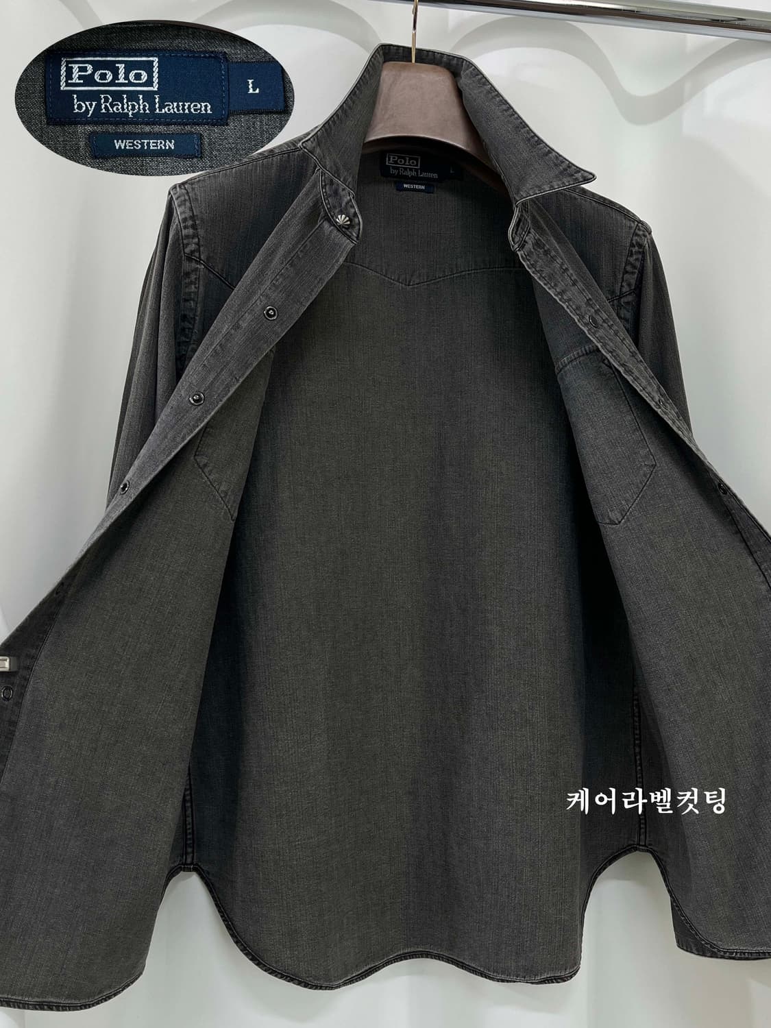 폴로 랄프로렌 콘초 스톤블랙 인디언 사우스 웨스턴 데님 셔츠 상품이미지3