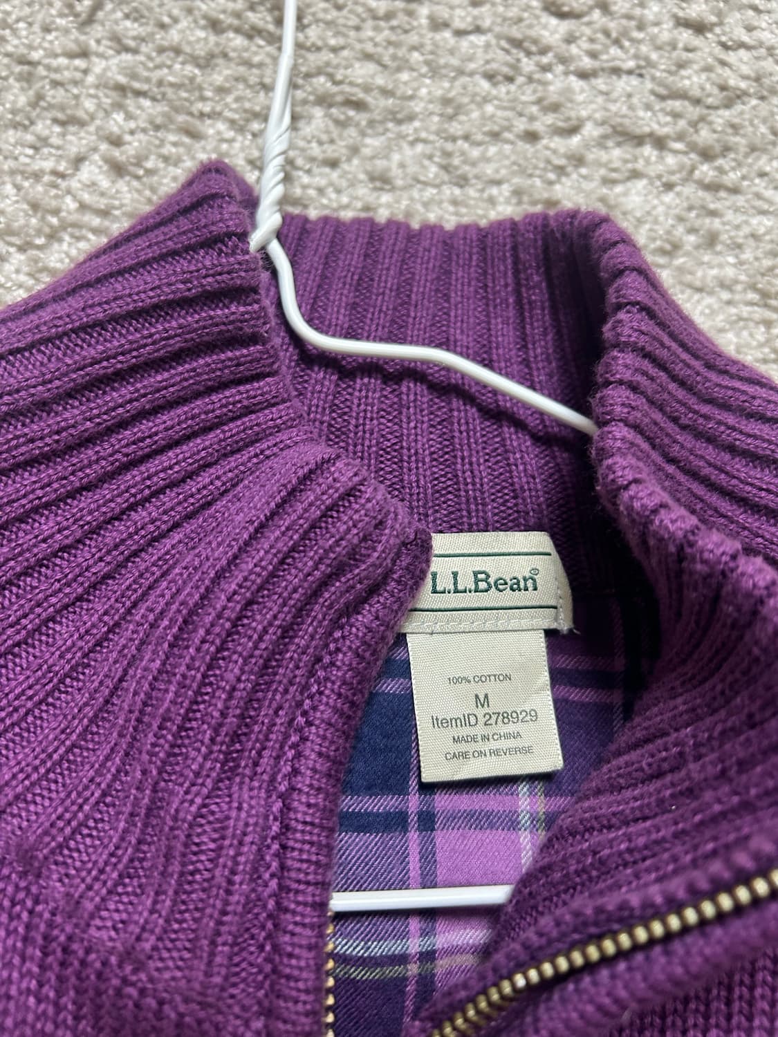 빈티지 엘엘빈 니트 집업  상품이미지3