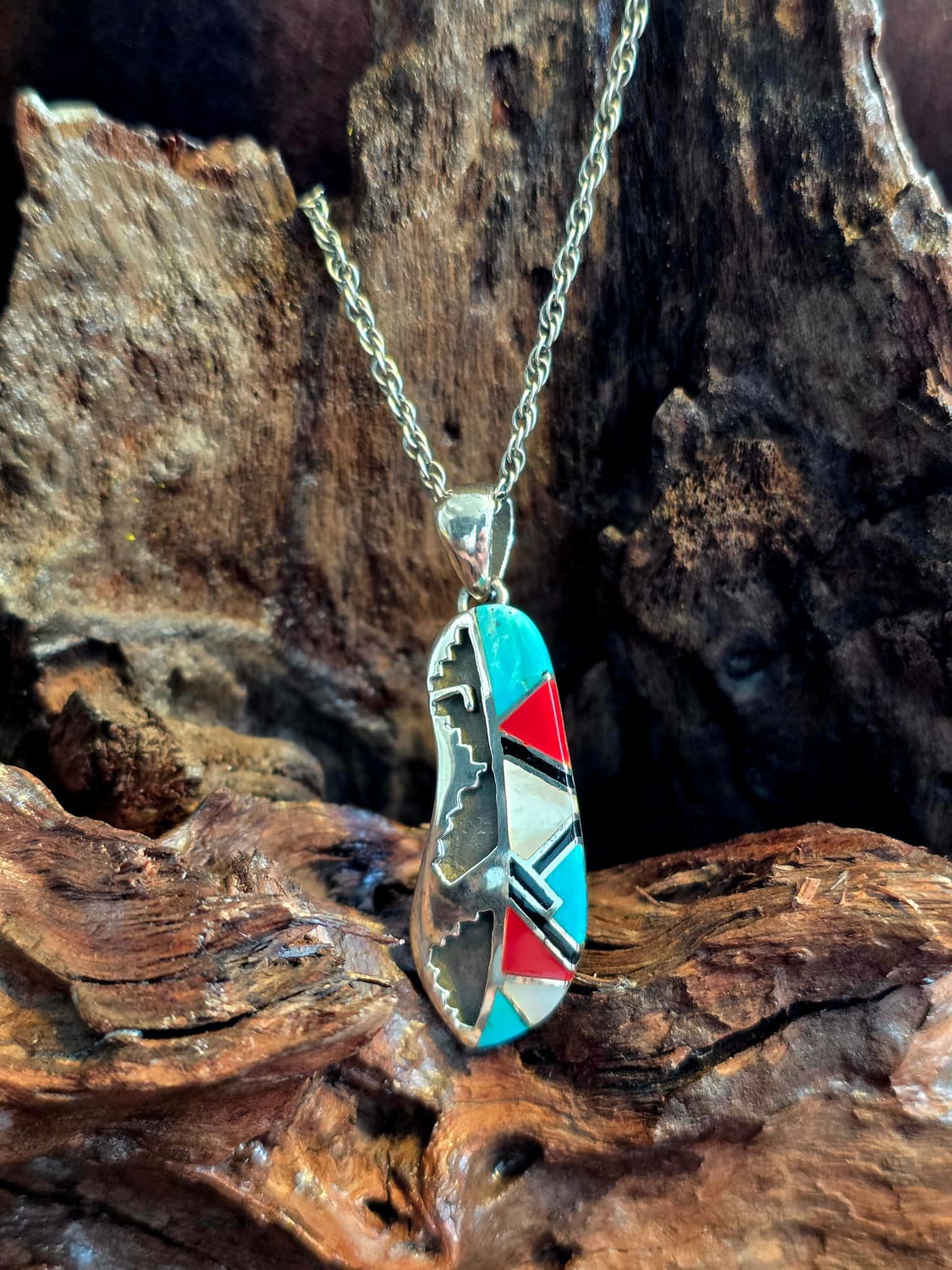 Silver925 Navajo Inlay stone nacklace 상품이미지1
