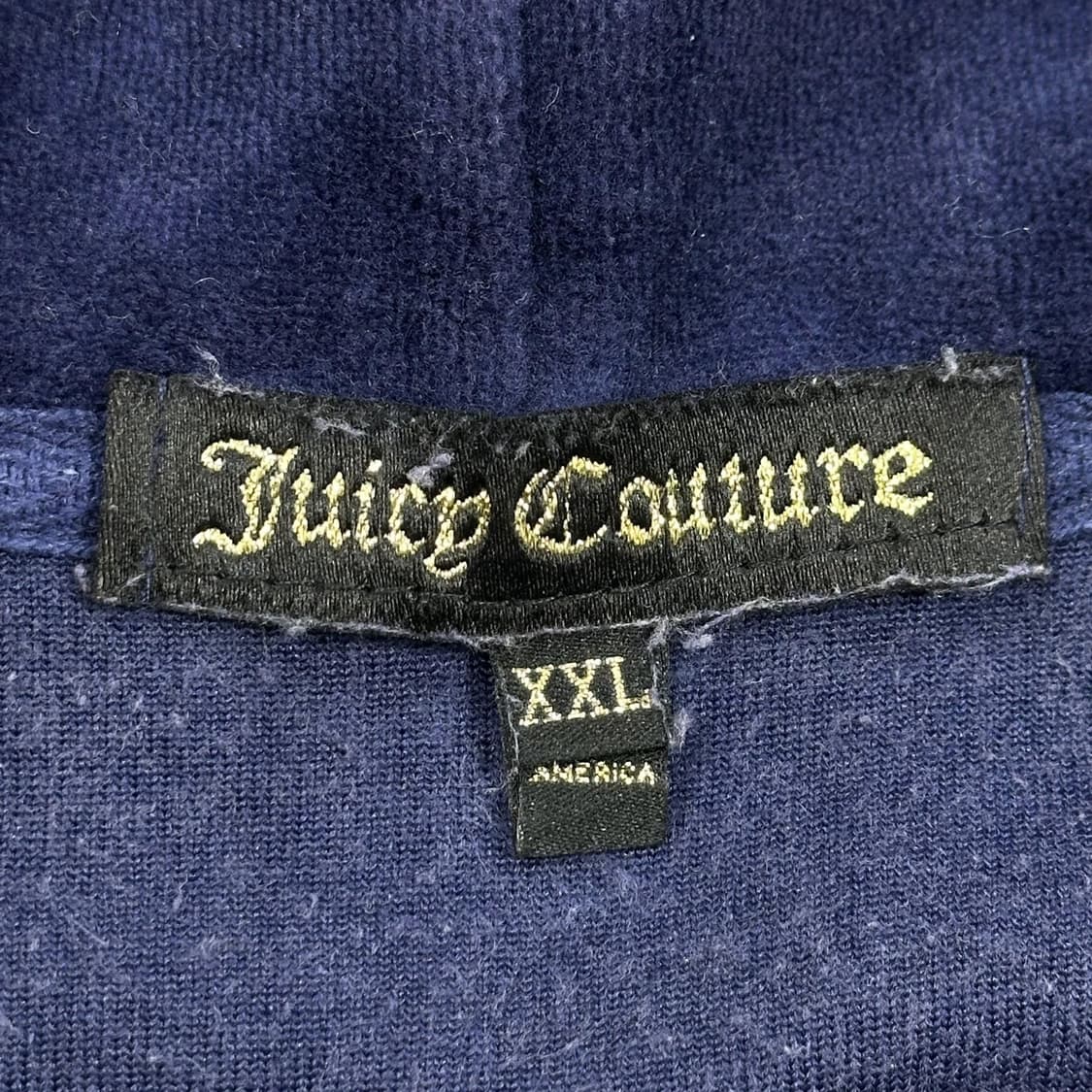 쥬시꾸뛰르 USA 벨벳 네이비 후드집업 (XXL 여성추천) 상품이미지5