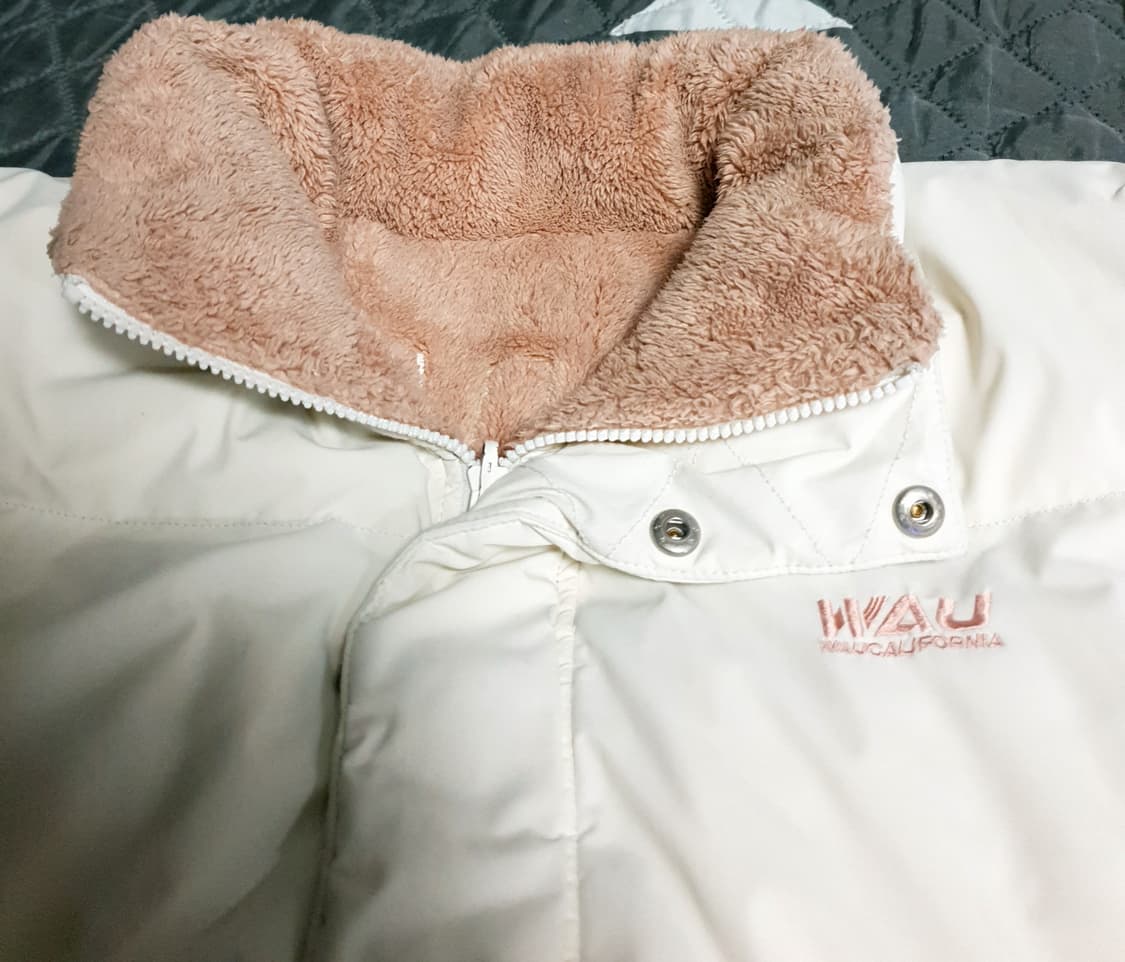 후아유 캘리포니아 양털 리버시블 패딩 점퍼 (M) 상품이미지5