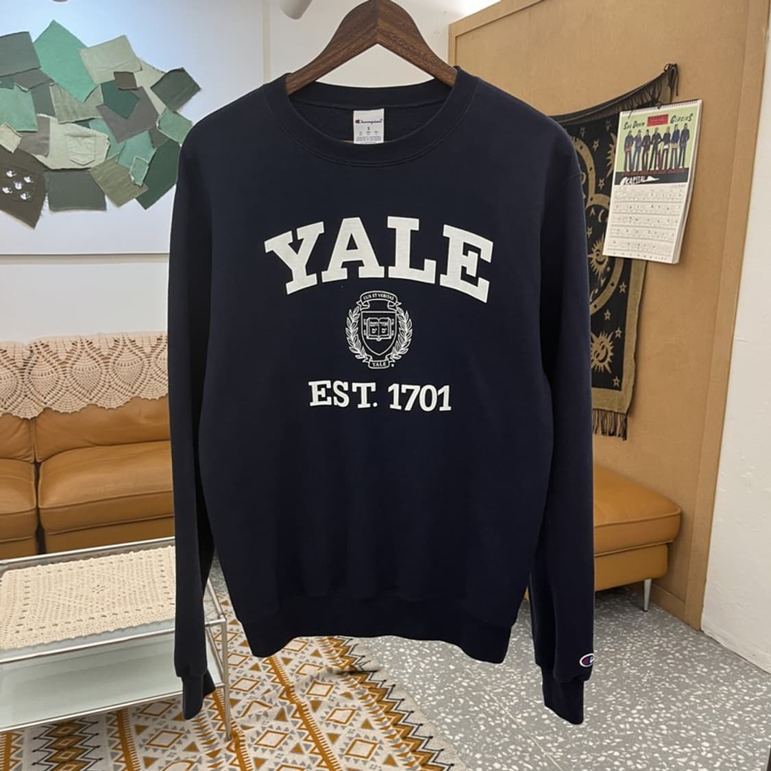 챔피온 올드스쿨 레트로 빈티지 예일 빅로고 맨투맨 S C11030 상품이미지3