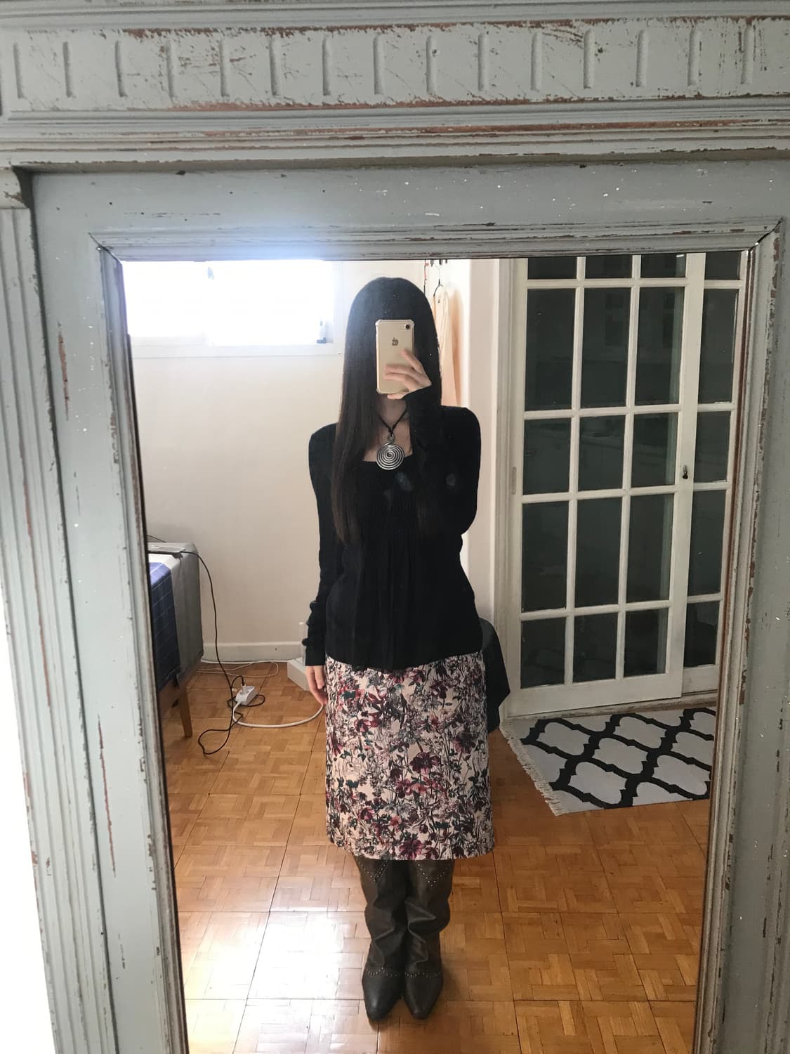 vintage pattern skirt 상품이미지4